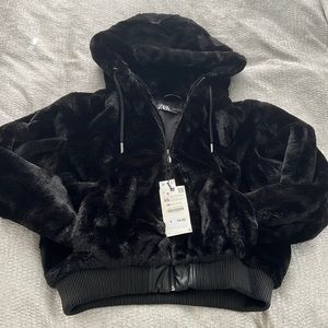 Zara Faux Fur Hooded Jacket